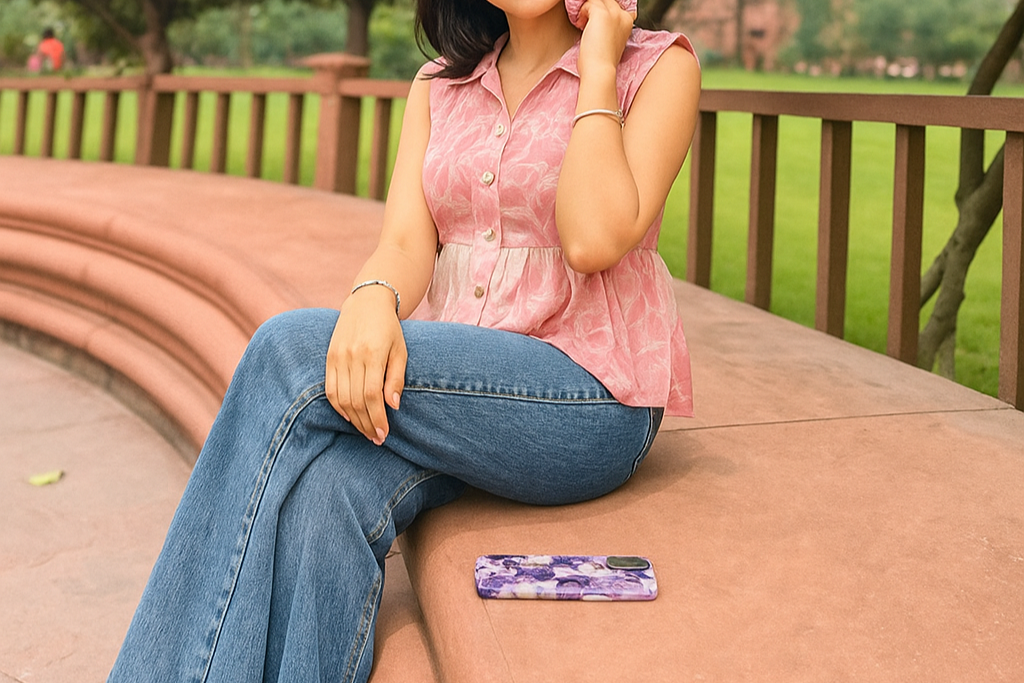 KOREAN COLLAR FLARE KURTI