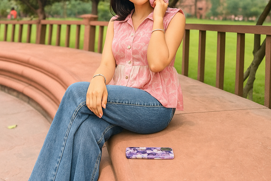 KOREAN COLLAR FLARE KURTI
